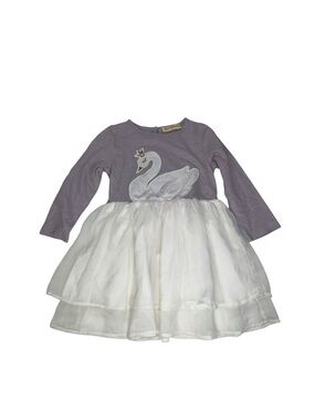 Sweet Magnolia Toddler Girl 3T Swan Tulle Dress Long Sleeve Lavender Boutique